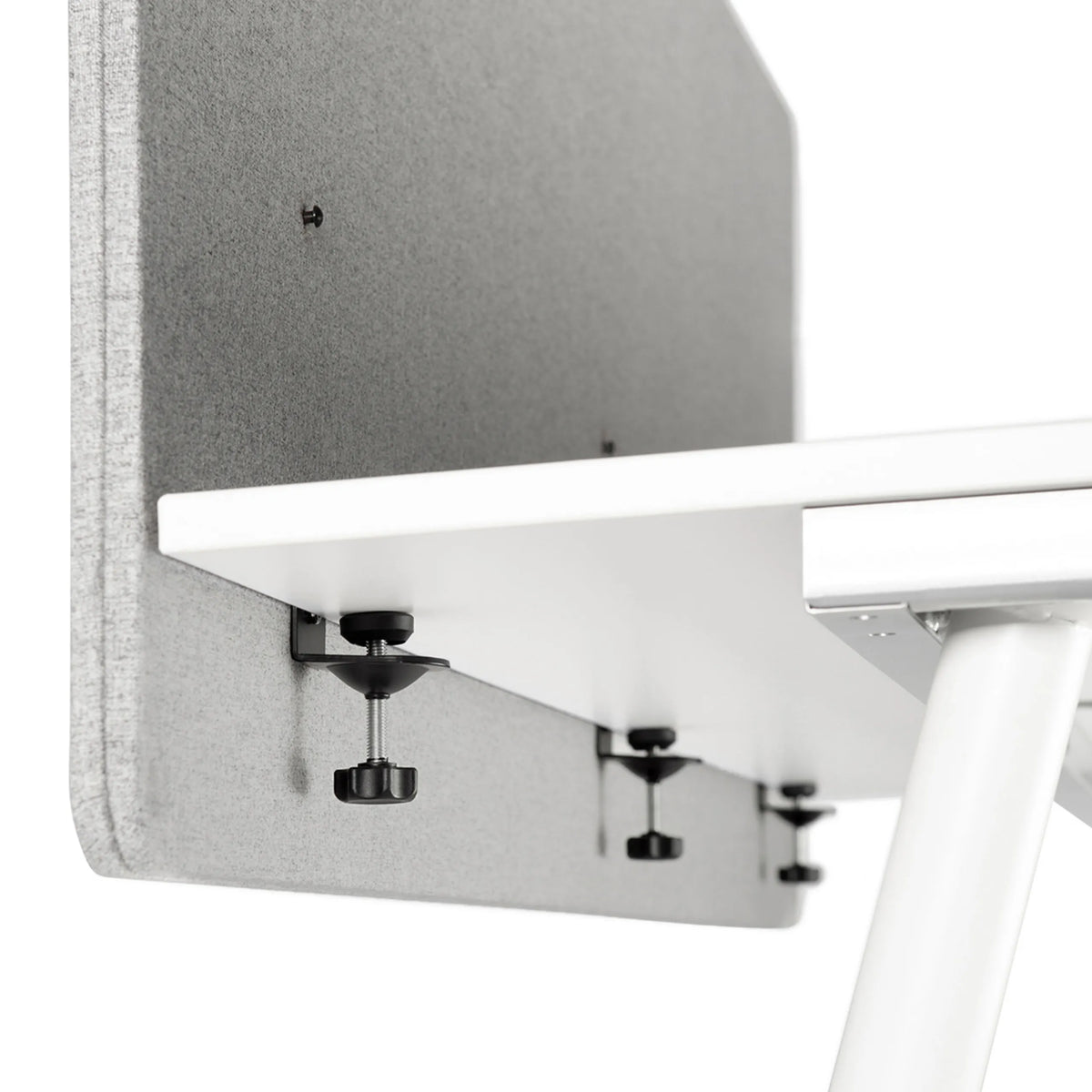 Clips de fixation d'une cloison de table FLEXMIUT D 160 en gris clair chiné de hjh OFFICE