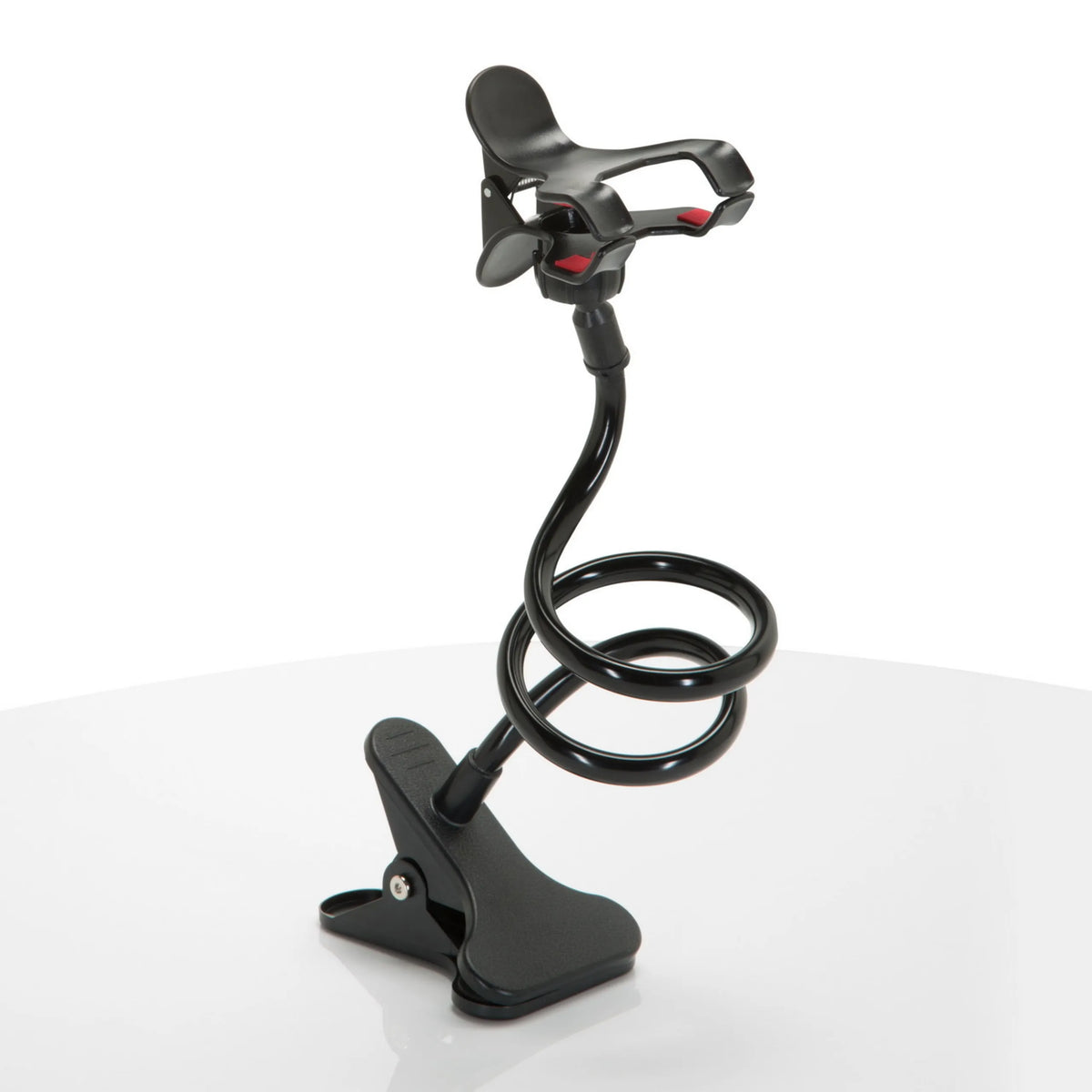Support de téléphone portable & tablette FLEXMOBI noir avec col de cygne flexible et pince de table de hjh OFFICE