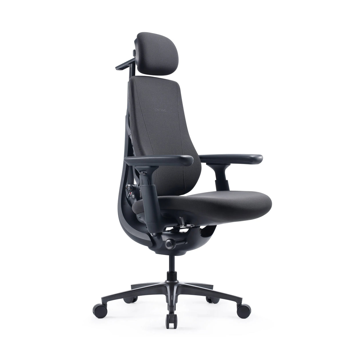 Chaise de bureau LiberNovo Maxis Manual en graphite avec appui-tête et accoudoirs réglables de Libernovo
