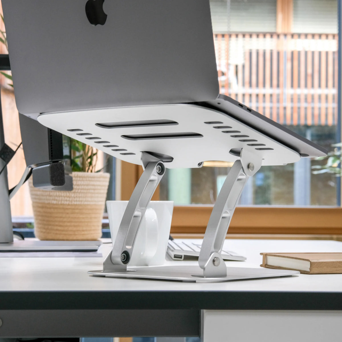Mécanisme de réglage argenté du Support pour ordinateur portable LAPTOP STAND de hjh OFFICE