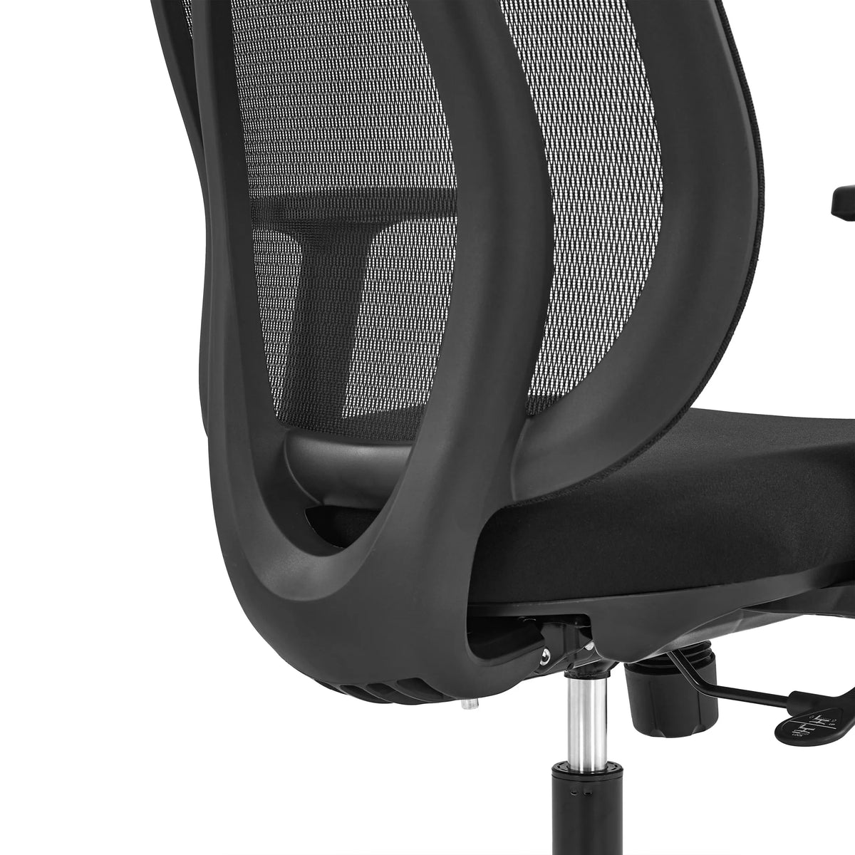 Dossier en maille avec cadre noir du siège de bureau de qualité professionnelle Filaro de hjh OFFICE