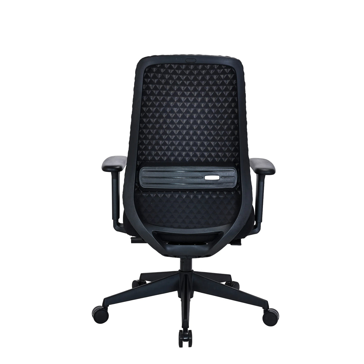 Vue arrière du Siège de bureau de qualité professionnelle Verviq en noir avec dossier structuré de hjh OFFICE