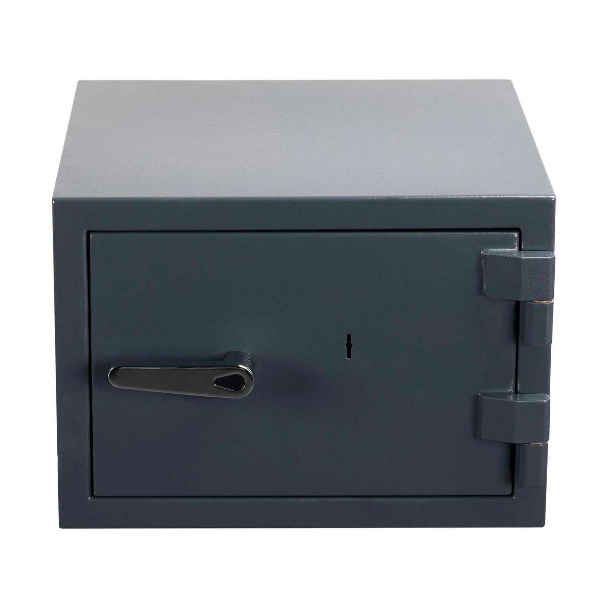 Coffre-fort anthracite Safe Compact Pro avec une poignée de porte et un cylindre de serrure de hjh OFFICE