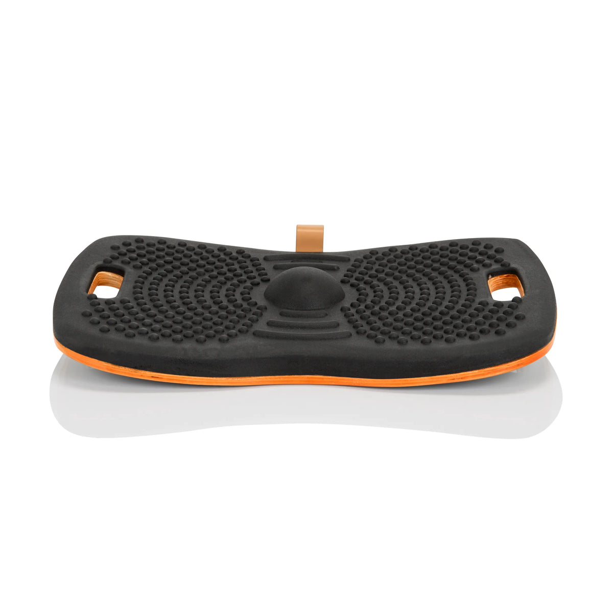 Planche d'équilibre ACTIV noire avec structure à picots et noyau orange de hjh OFFICE – vue à 360° (vue de face 0°)