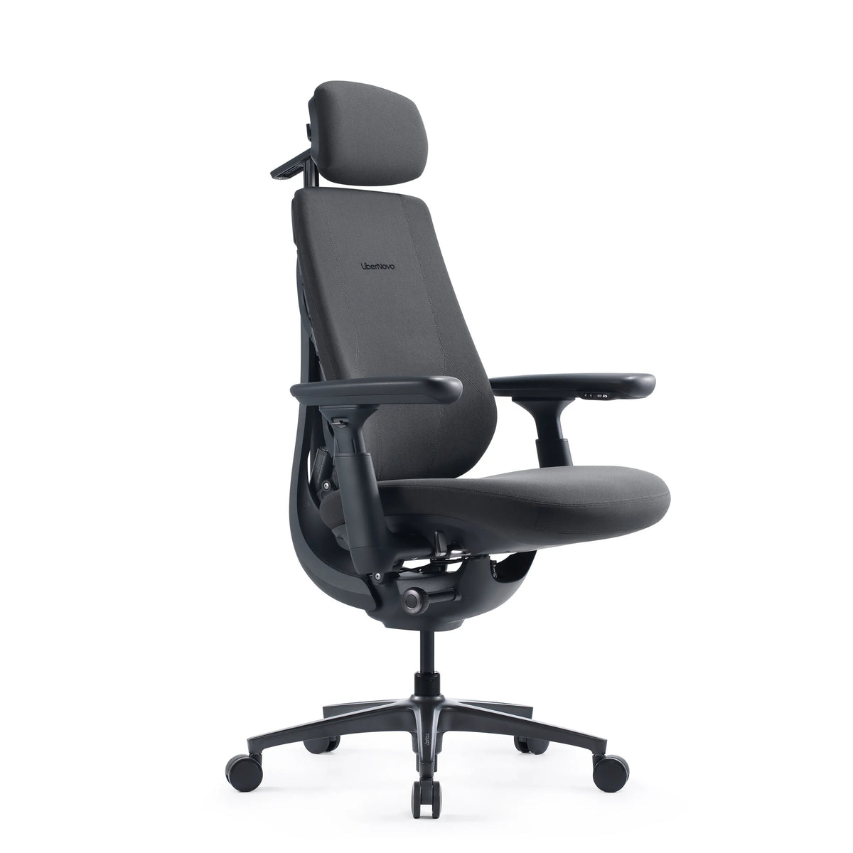 Chaise de bureau LiberNovo Maxis Airflow en graphite avec appui-tête et accoudoirs réglables de Libernovo