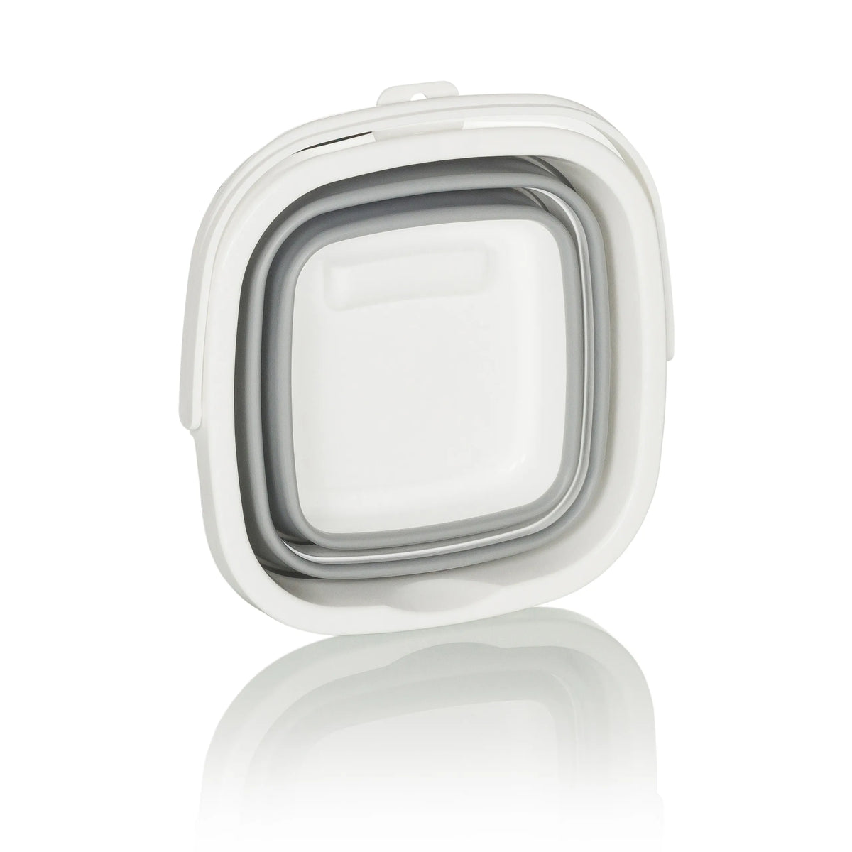 Conteneur pliable CLEAN SILE plié en gris et blanc de hjh OFFICE