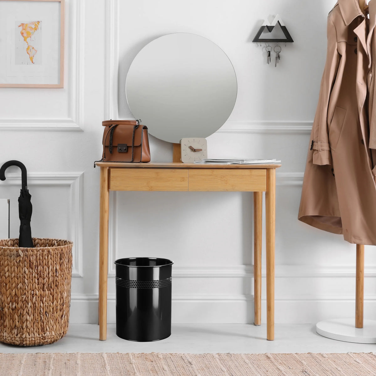 Poubelle noire CLEAN III d'une capacité de 15 litres de hjh OFFICE