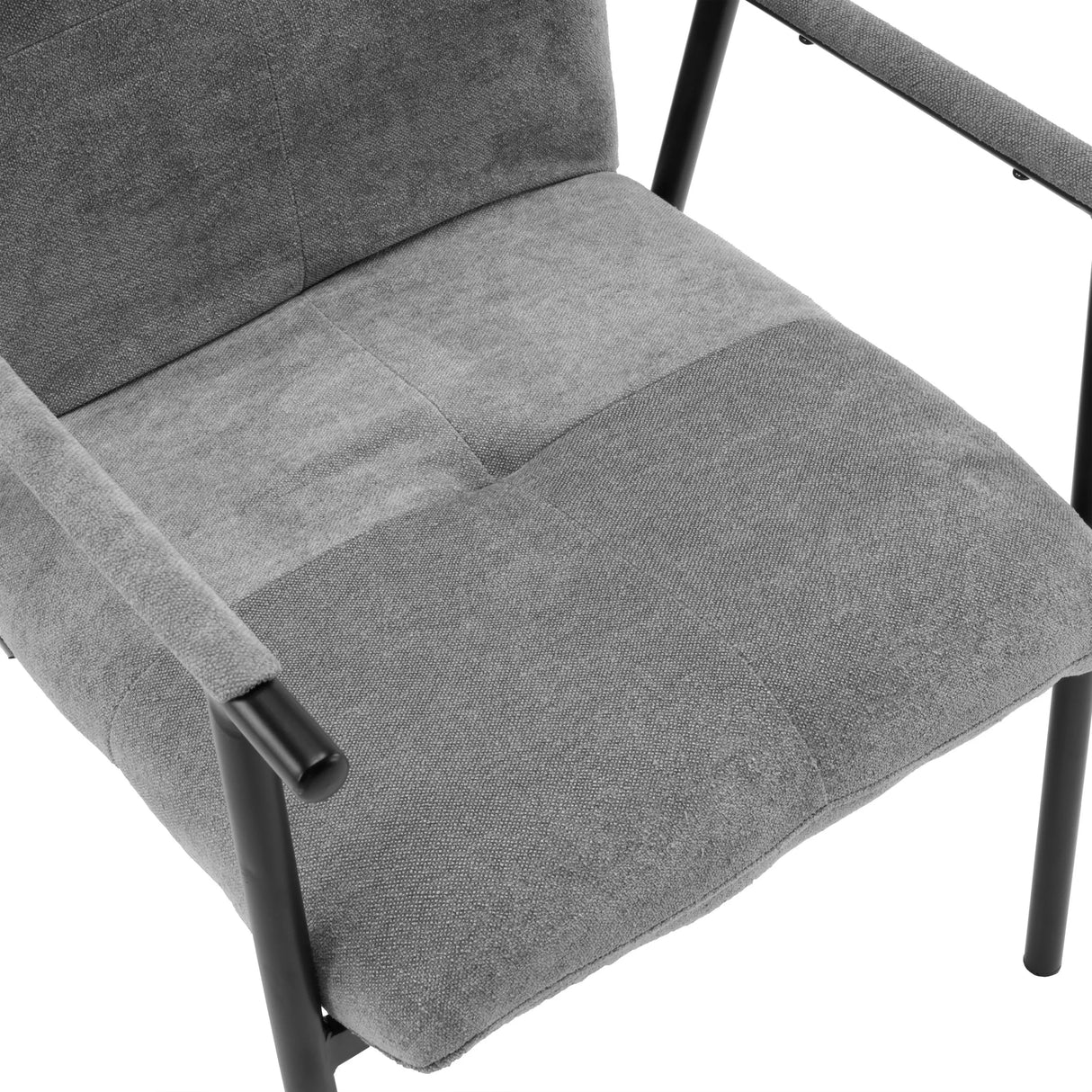 Grauer Stoffbezug der Sitzfläche und Rückenlehne des Sessels Lifea Flex von hjh LIVING