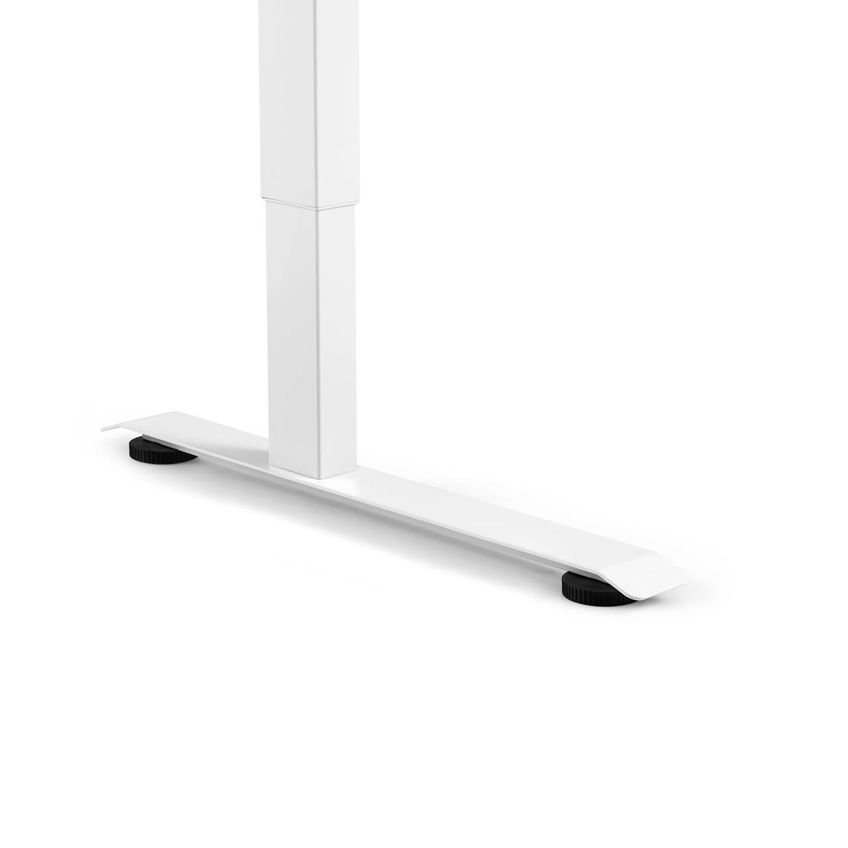 Pied en T blanc avec patins noirs du bureau réglable en hauteur électriquement Worktime Plus de hjh OFFICE