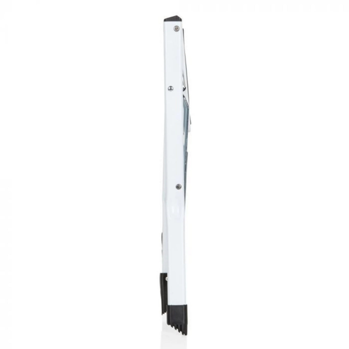 Vue latérale de l'Échelle pliante SOLID W1 blanche avec pieds noirs de hjh OFFICE