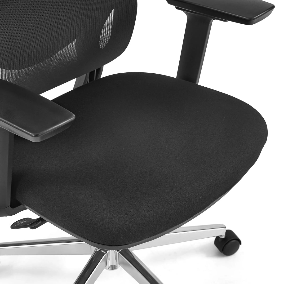 Assise et accoudoirs noirs du siège de bureau de qualité professionnelle Ergosento avec pied brillant de hjh OFFICE