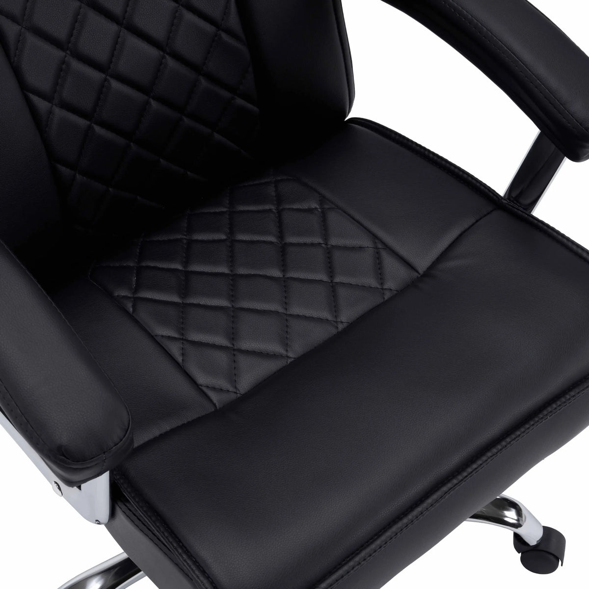 Assise et dossier matelassés noirs du Siège de bureau à domicile Relax Prestio de MyBuero