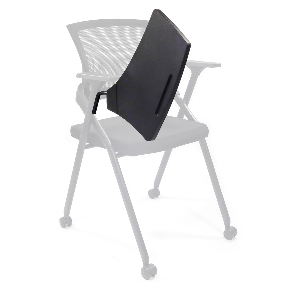 Plateau d'écriture noir TABLET PRIORITY II comme Accessoires pour chaises de hjh OFFICE – vue à 360° (vue de profil 270°)