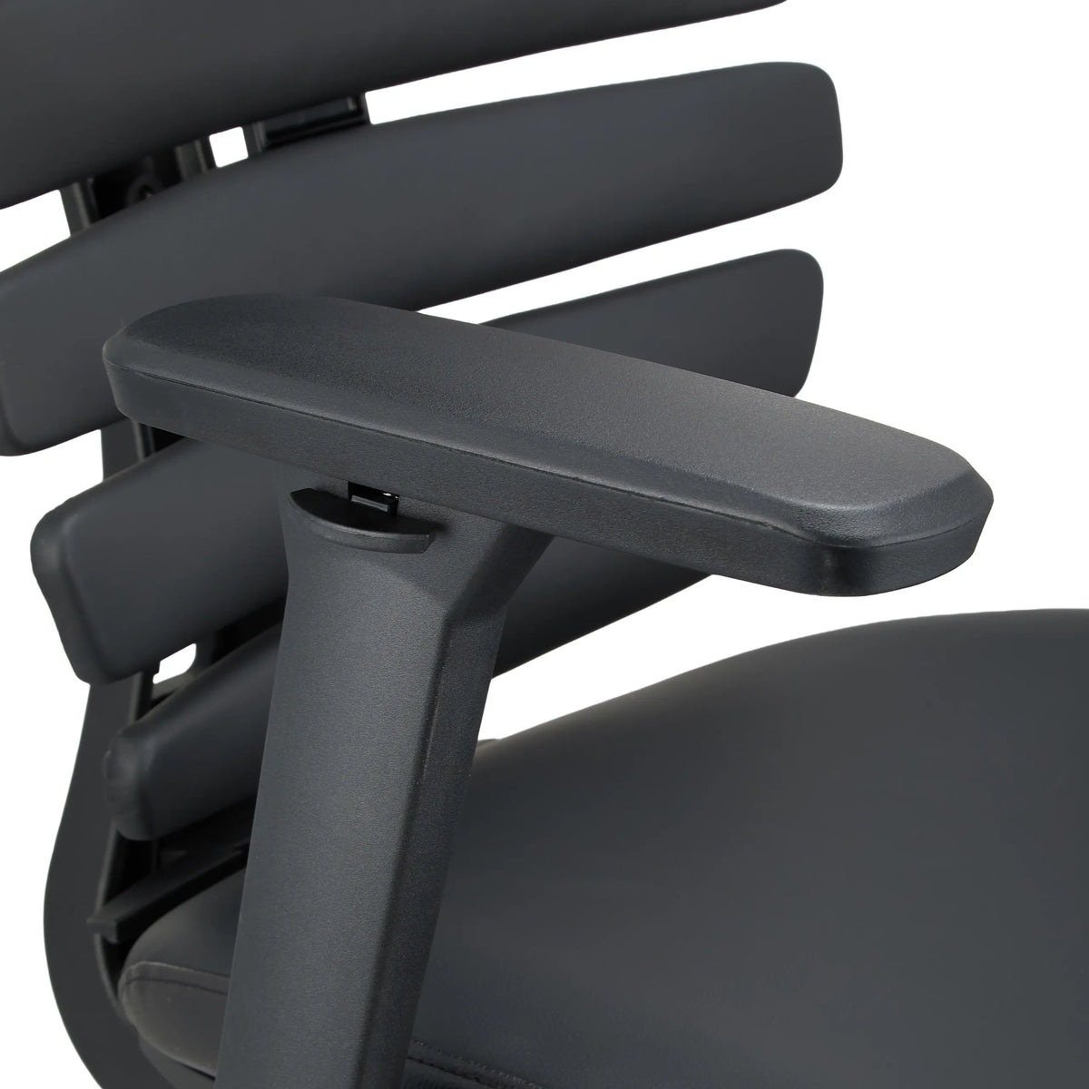 Accoudoir du siège de bureau de qualité professionnelle ERGO LINE II PRO en cuir noir de hjh OFFICE