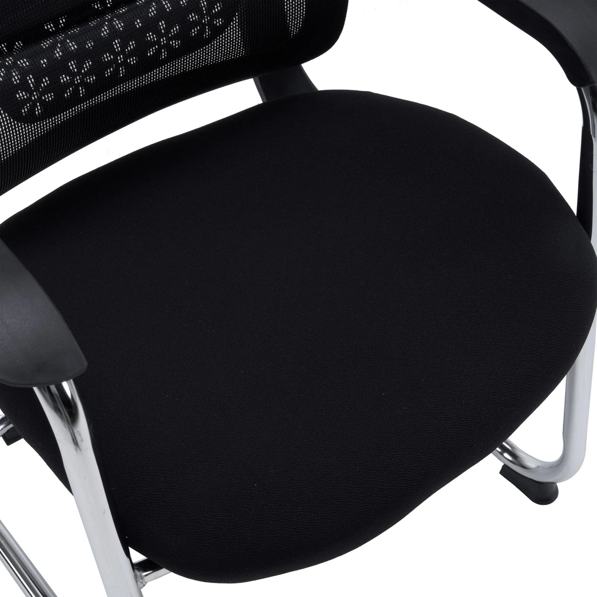 Assise noire et dossier en maille de la chaise cantilever Ergomy Meet de hjh OFFICE