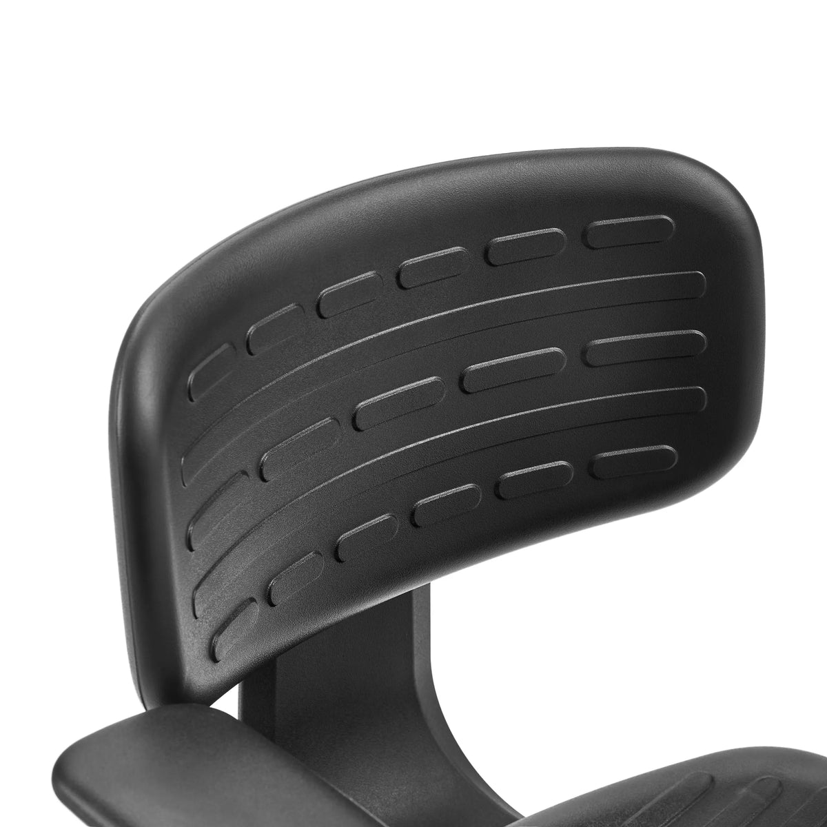 Dossier noir avec découpes horizontales de la Chaise de comptoir TOP WORK B1 de hjh OFFICE