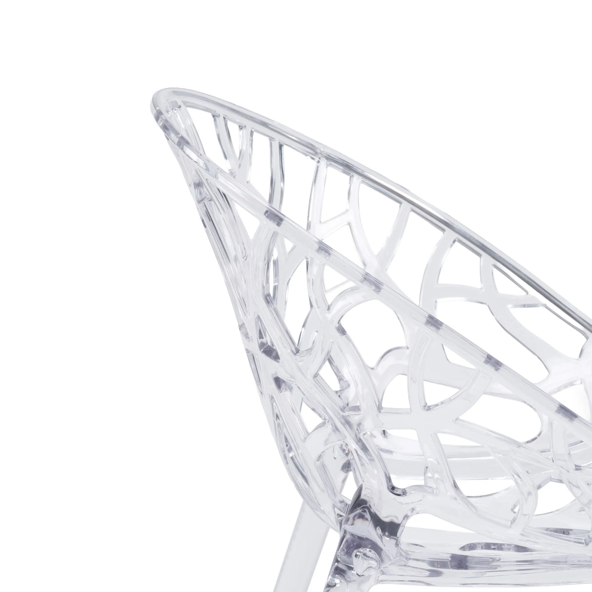 Motif en maille transparent de la coque d'assise de la Chaise à quatre pieds Artifo T de hjh LIVING