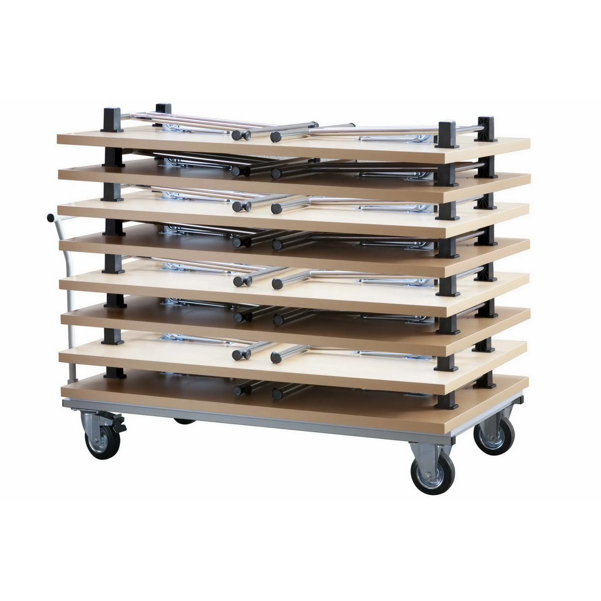 Chariot à étages pour Accessoires KALOS W16 avec plusieurs niveaux de rangement et roulettes de hjh OFFICE PRO