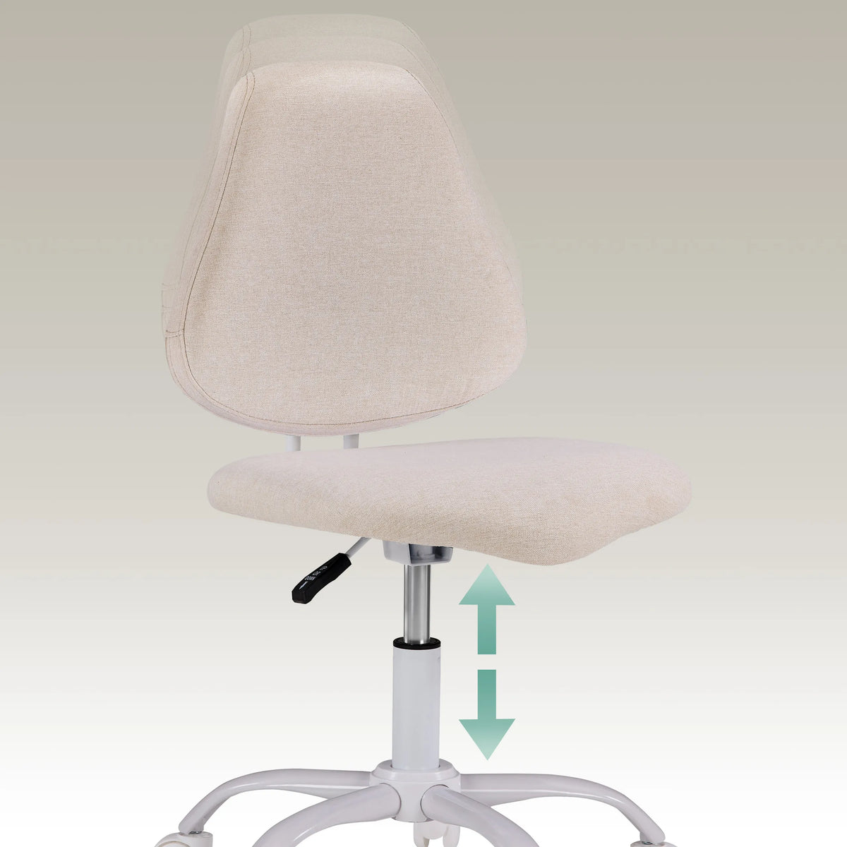Vérin à gaz réglable en hauteur de la chaise pivotante pour des enfants Lumikid en beige de hjh OFFICE
