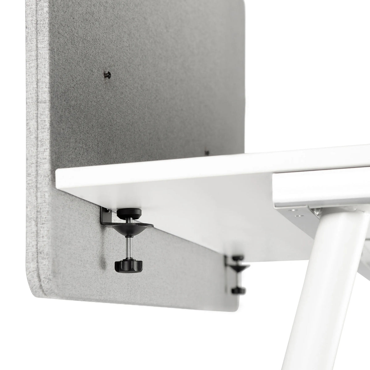 Pinces de fixation d'une Cloison de table FLEXMIUT D 120 gris clair chiné de hjh OFFICE