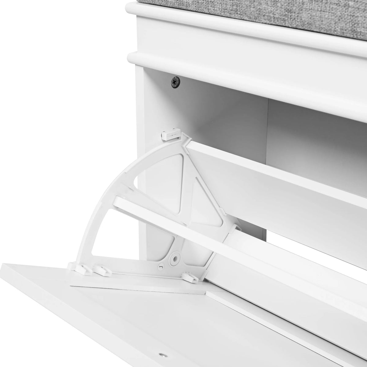 Mécanisme de pliage blanc du rabat d'une armoire à chaussures Estha 11 de hjh LIVING