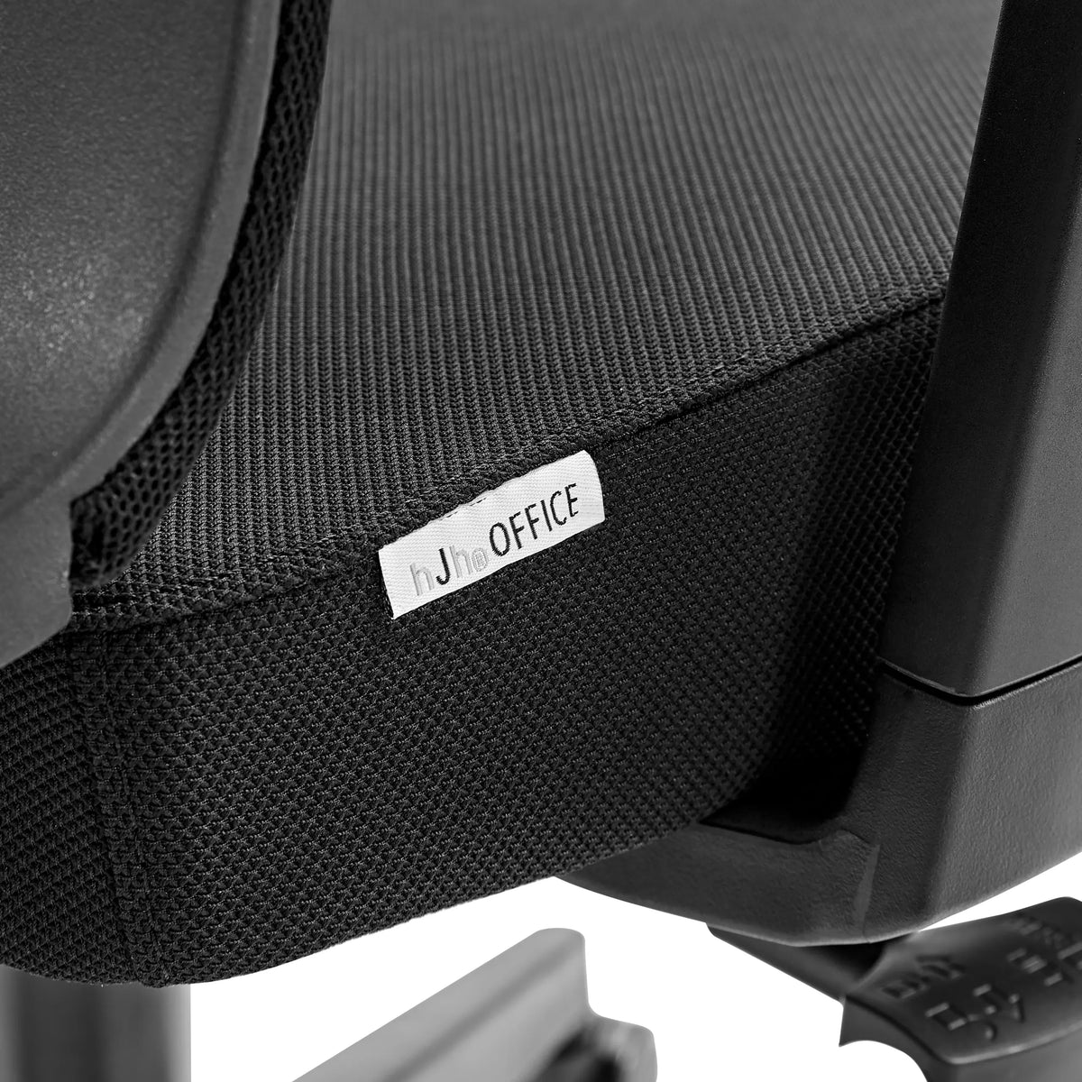 Housse en tissu avec étiquette de marque hJho OFFICE du siège de bureau de qualité professionnelle SPINIO en noir de hjh OFFICE