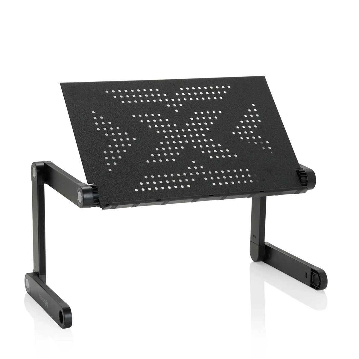 Rehausseur de bureau VM-SA II en noir avec surface de rangement perforée et cadre réglable de hjh OFFICE