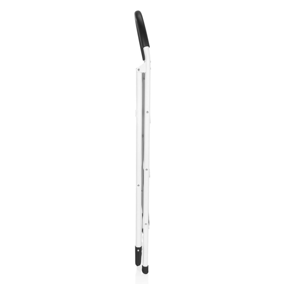 Vue latérale de l'Échelle pliante SOLID W2 pliée en blanc de hjh OFFICE