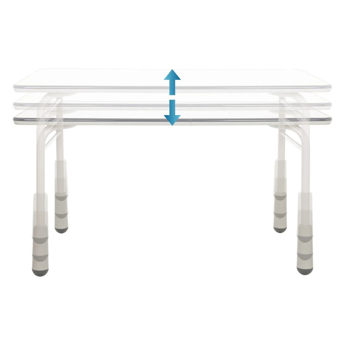 Plateau réglable en hauteur du Bureau enfant KID GRO T en gris clair de hjh OFFICE