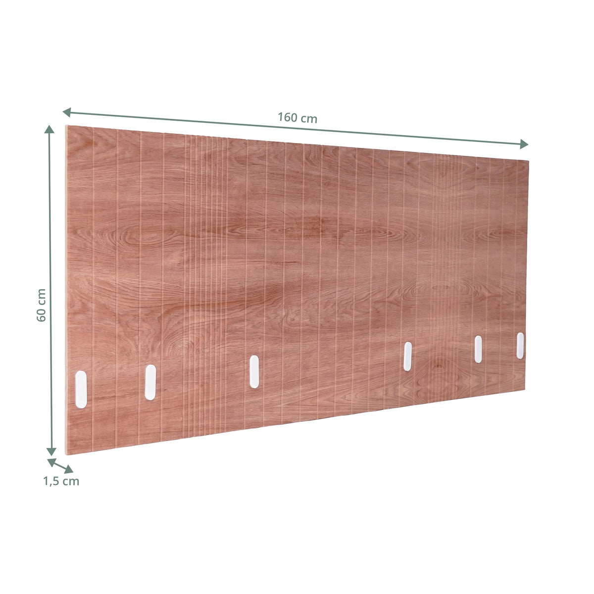Dessin technique de la Cloison de table FLEXMIUT ROLL W en marron, 160 × 60 cm de hjh OFFICE