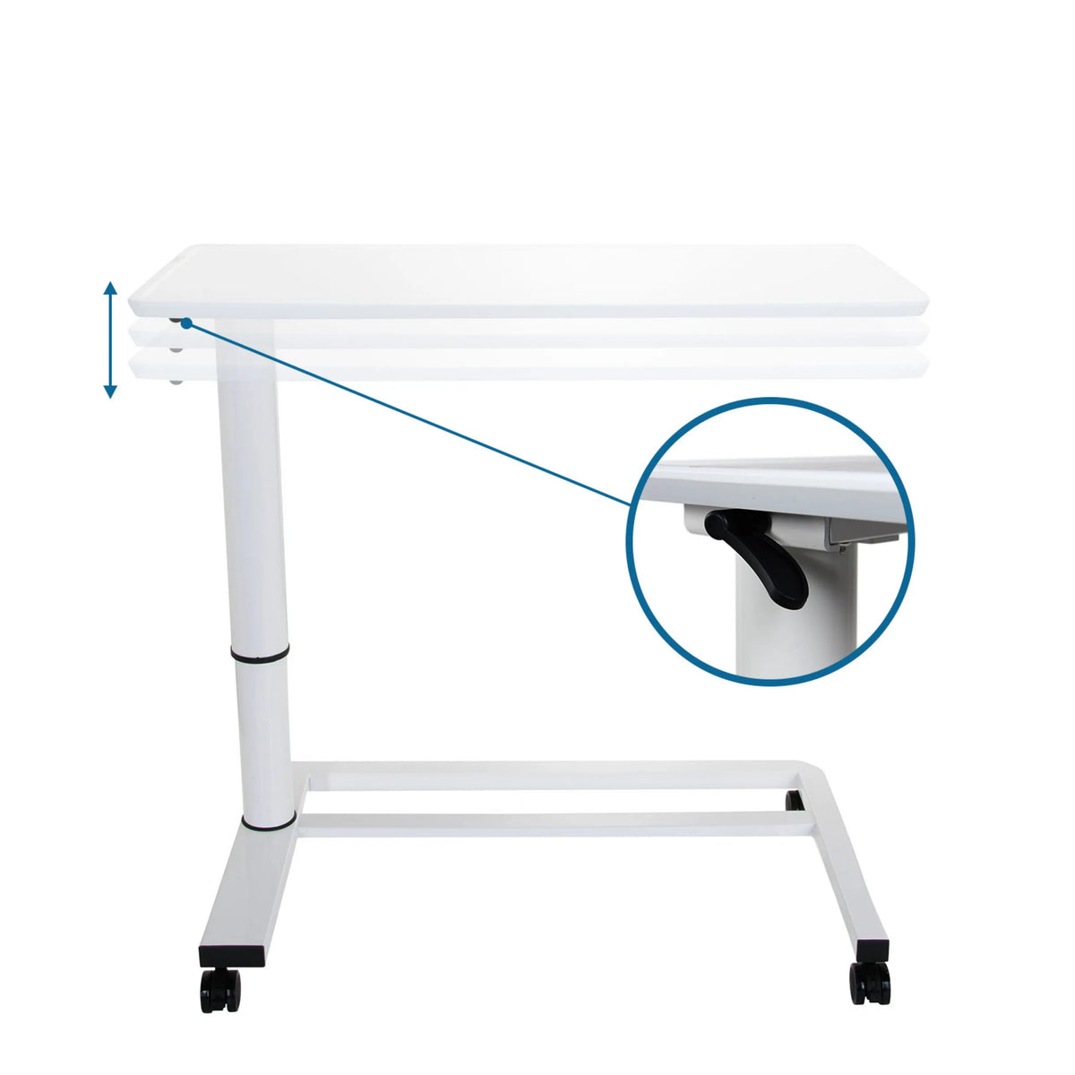 Mécanisme de réglage en hauteur du Bureau assis-debout STAND II en blanc de hjh OFFICE