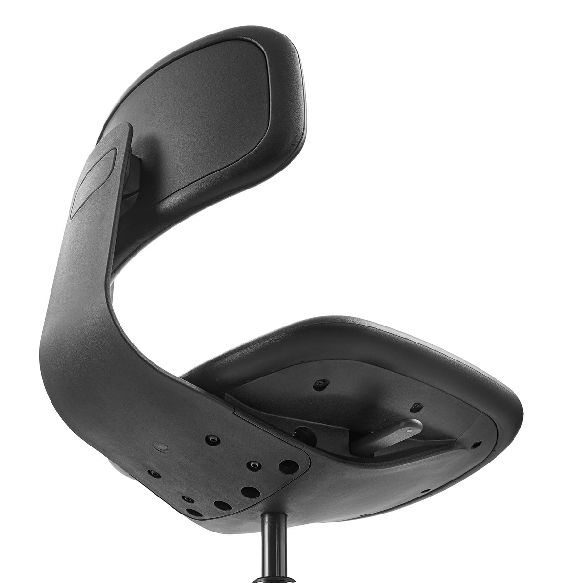 Dessous de l'assise et du dossier de la Chaise de comptoir TOP WORK B en noir de hjh OFFICE