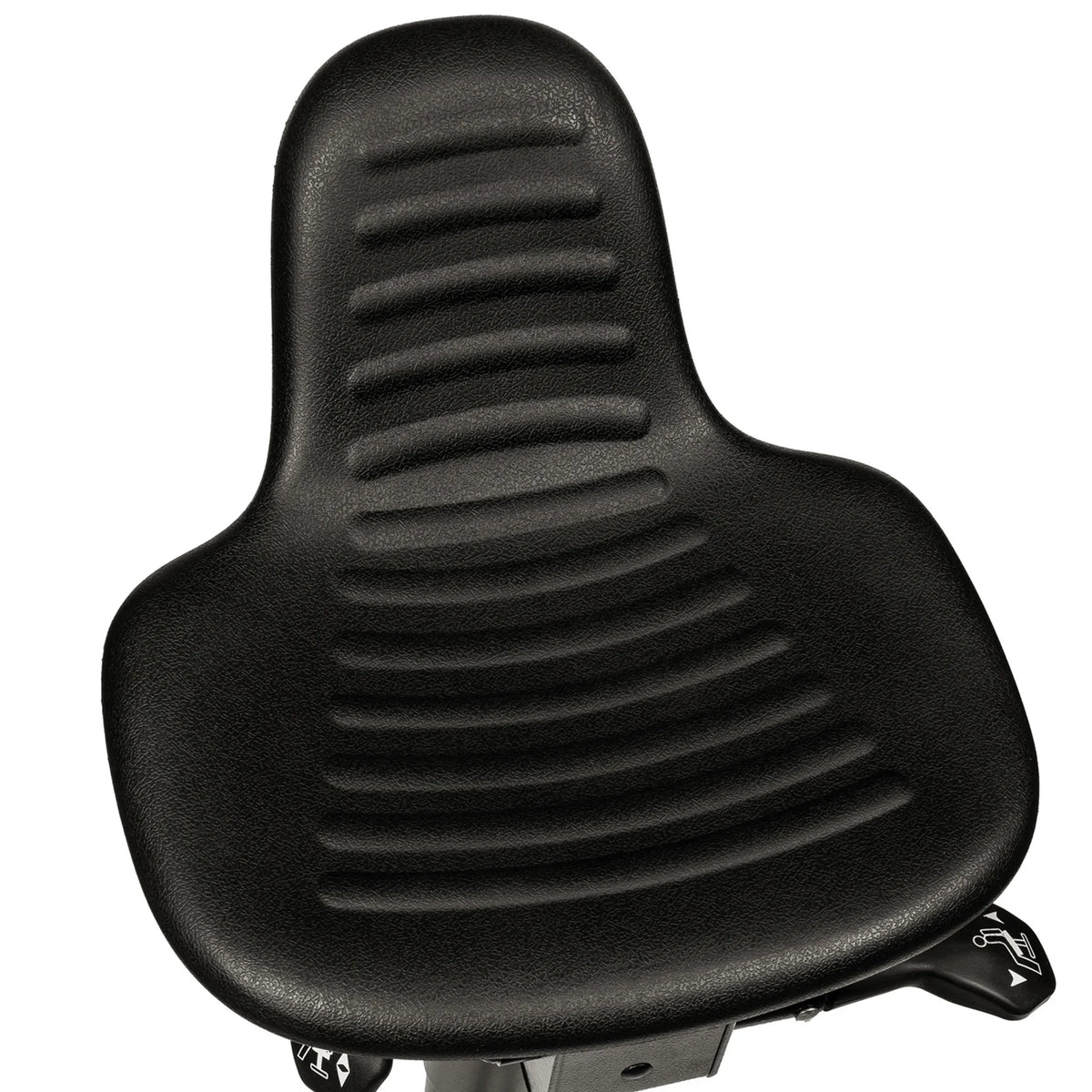 Assise noire avec nervures horizontales du Siège assis-debout TOP WORK 34 de hjh OFFICE