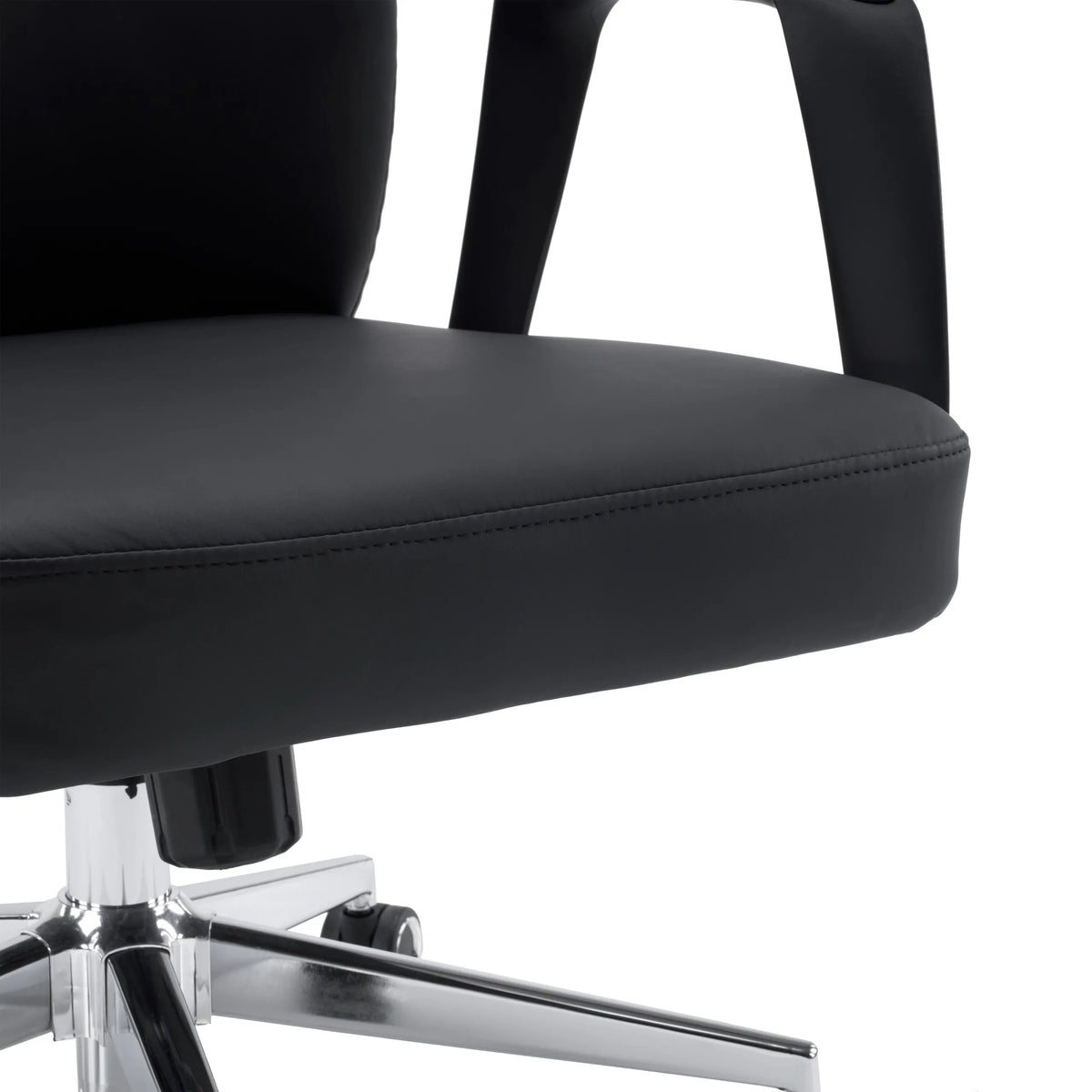 Assise et accoudoir du Siège de direction de qualité professionnelle VELVET ECO en noir avec structure chromée de hjh OFFICE