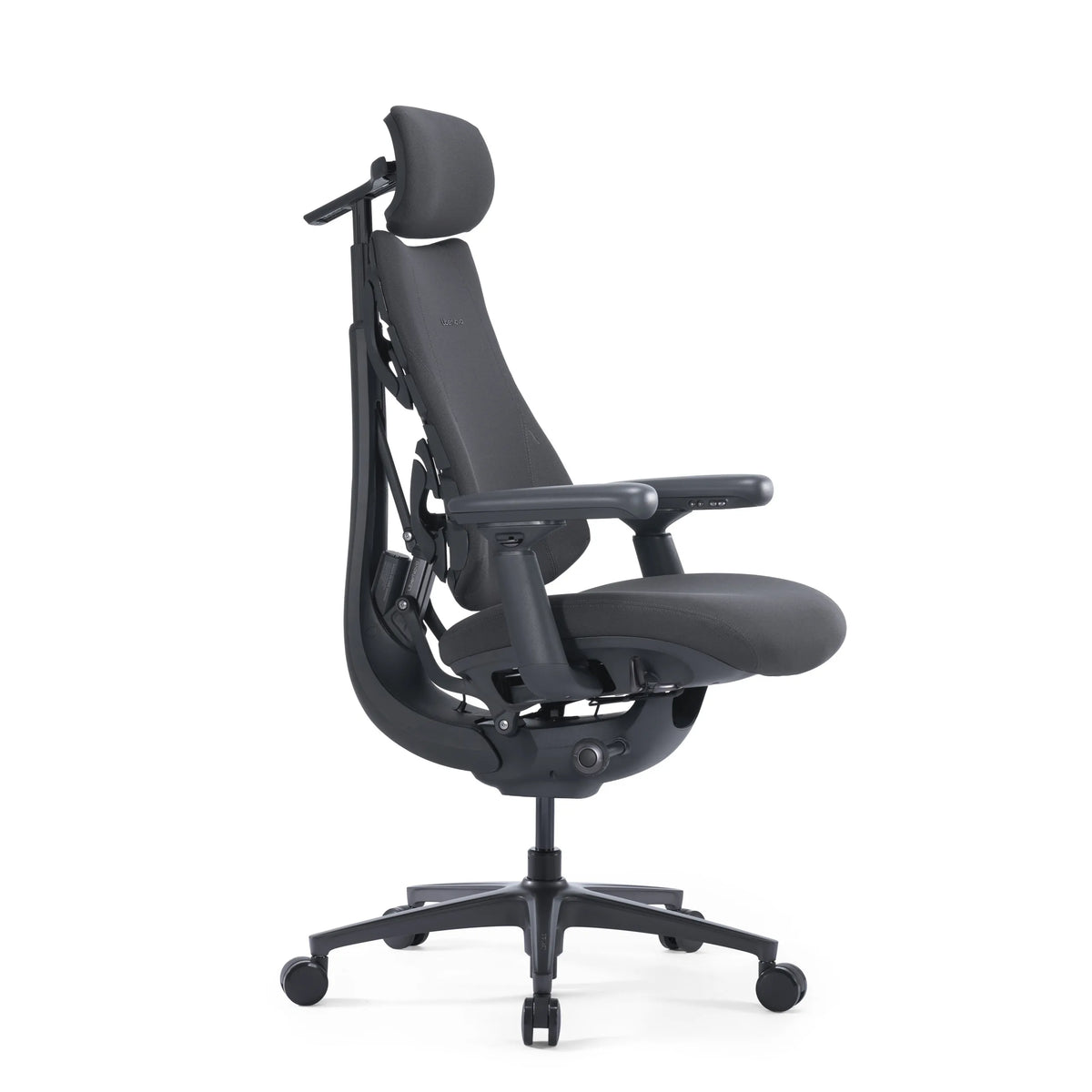 Siège de bureau haut de gamme LiberNovo Omni Pro en gris foncé avec appui-tête et accoudoirs de Libernovo