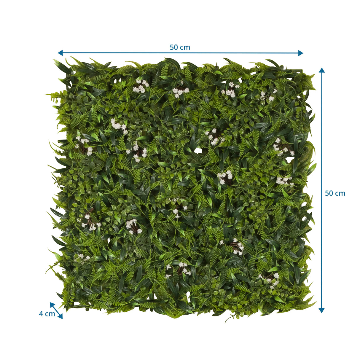 Dessin dimensionnel du Tapis végétal MORE GREEN I de 50 × 50 cm de hjh OFFICE