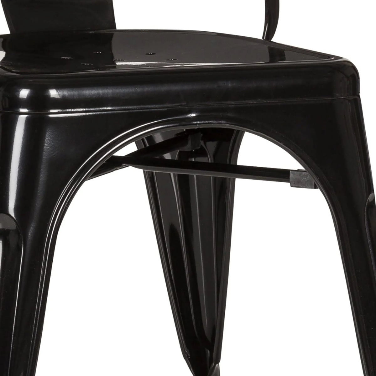 Sous-structure avec renfort de la Chaise de bistrot VANTAGGIO COMFORT en noir de hjh OFFICE
