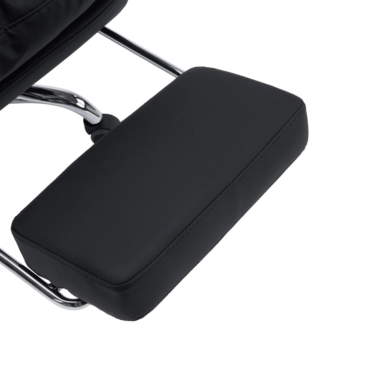 Appui-tête noir du siège de direction pour bureau à domicile Relax Legoro avec support chromé de MyBuero