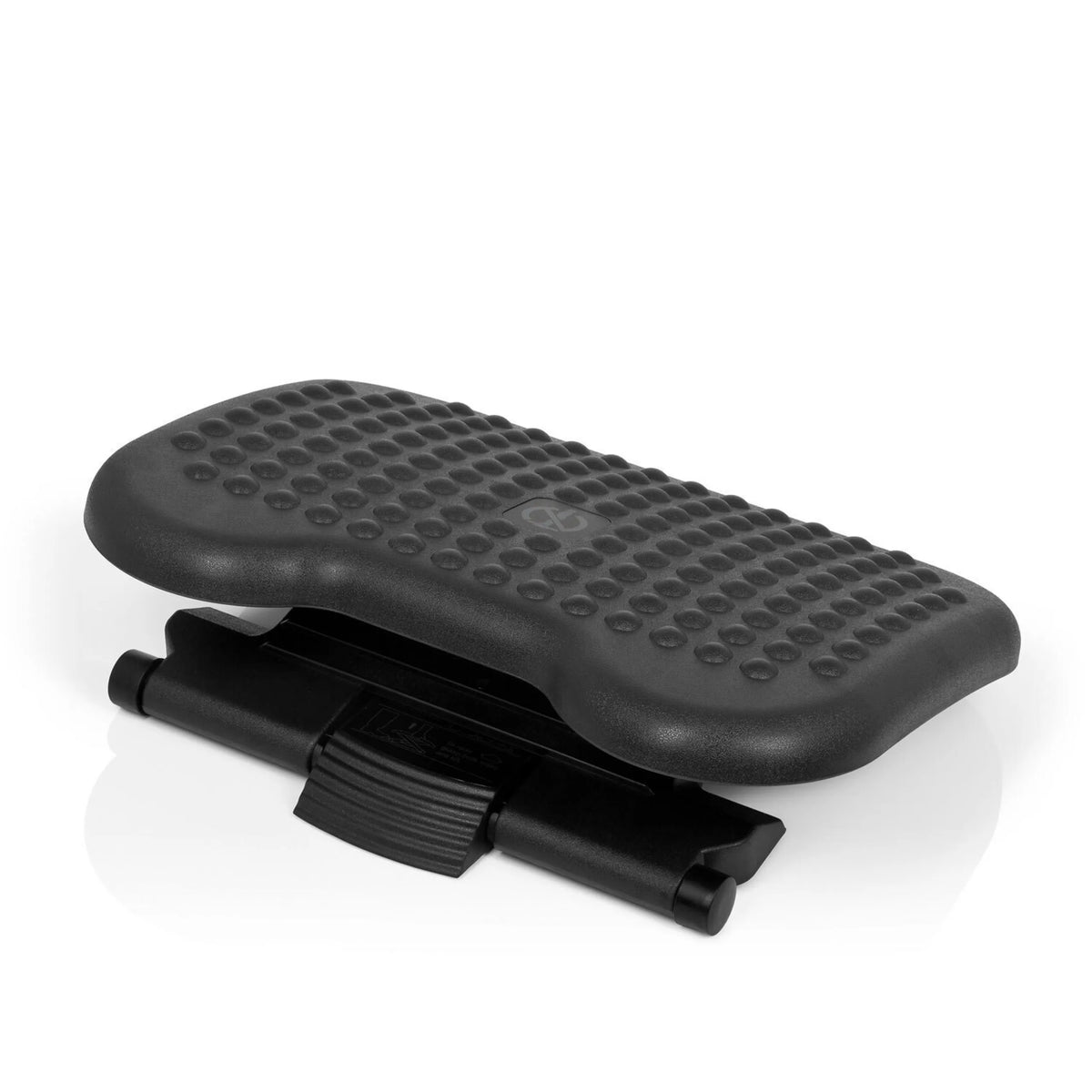 Repose-pieds PIEDINO DOT gris anthracite avec structure à bosses et inclinaison réglable de hjh OFFICE – vue à 360° (vue de trois quarts avant 31°)
