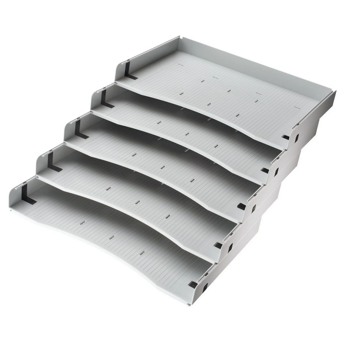 Classeurs inclinés gris pour le caisson bureau sur roulettes ACSA avec fond strié de hjh OFFICE PRO