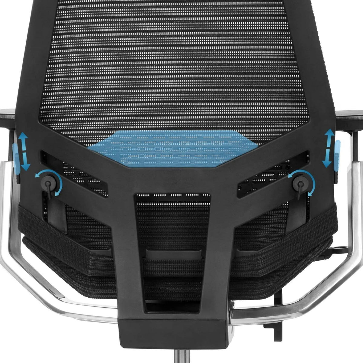 Support lombaire réglable en hauteur du siège de bureau de qualité professionnelle GENIDIA SMART BLACK CM en noir de hjh OFFICE