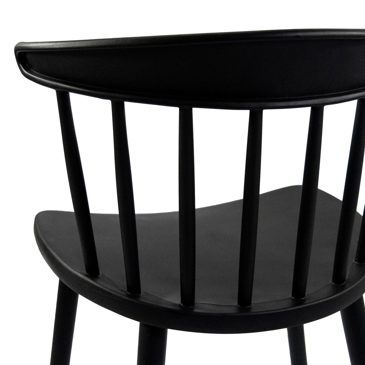 Dossier à barreaux verticaux de la Chaise de salle à manger ARTIFO RIB en noir de hjh LIVING