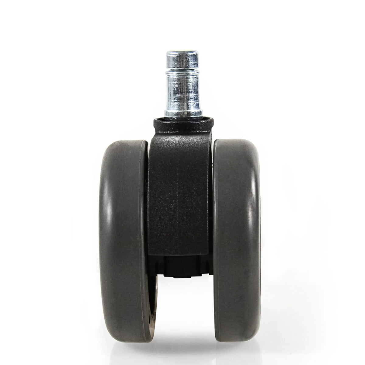 Roulettes doubles 5x ROLO FREE 11mm/65mm en noir pour sols durs avec tige métallique de hjh OFFICE