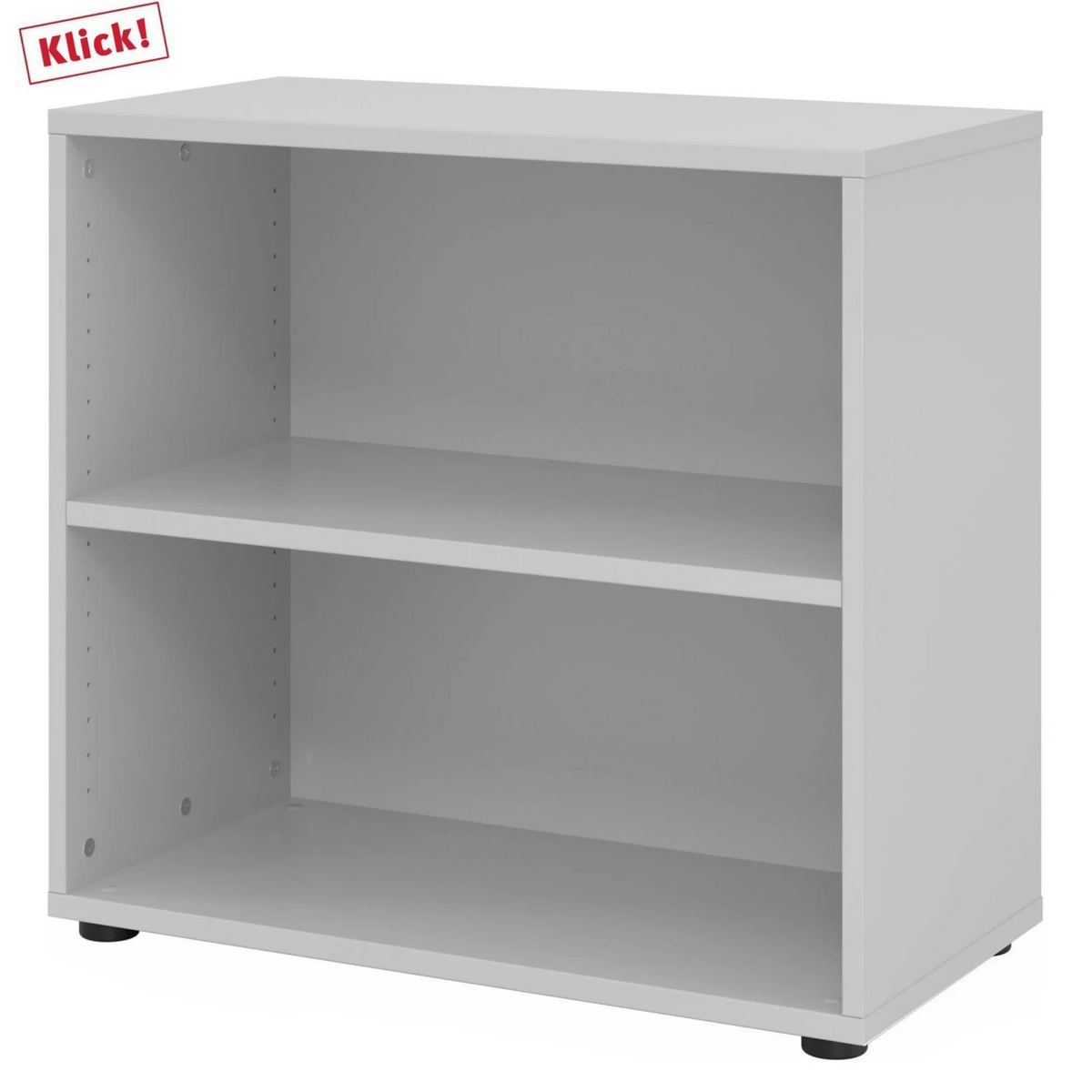 Étagère grise BETA 9 avec deux niches ouvertes et une largeur de 80 cm de hjh OFFICE PRO