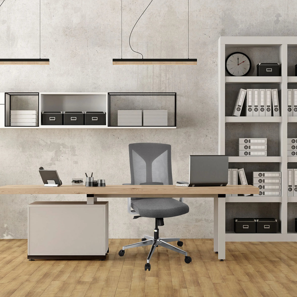 Siège de bureau de qualité professionnelle gris HALIFAX à un bureau dans un bureau moderne de hjh OFFICE