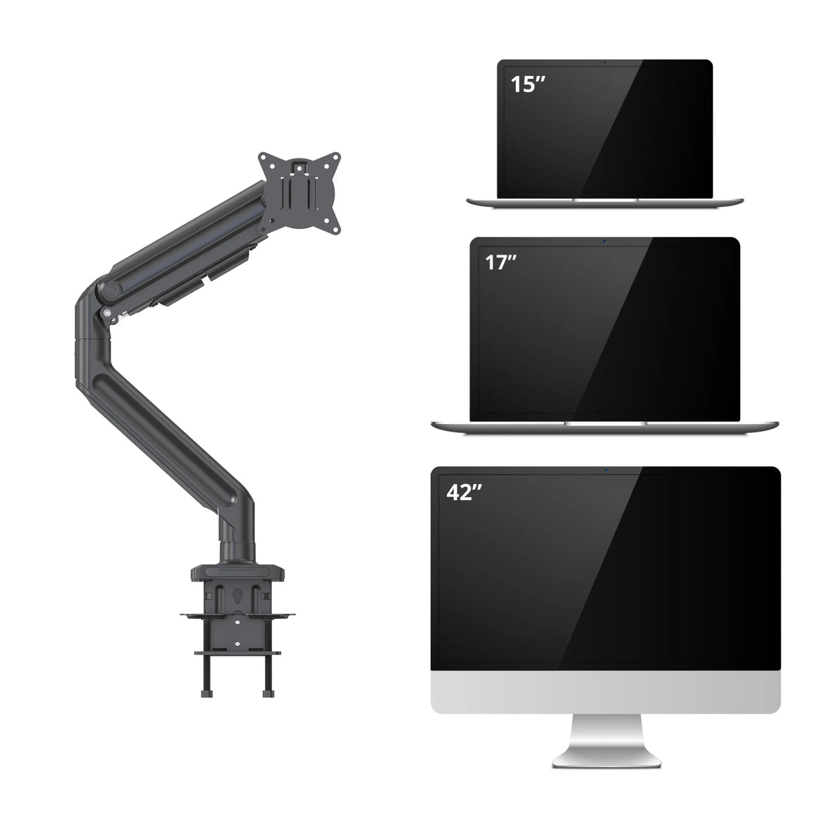 Fixation pour écran VM-MG1S en noir pour tailles d'écran de 15 à 42 pouces de hjh OFFICE