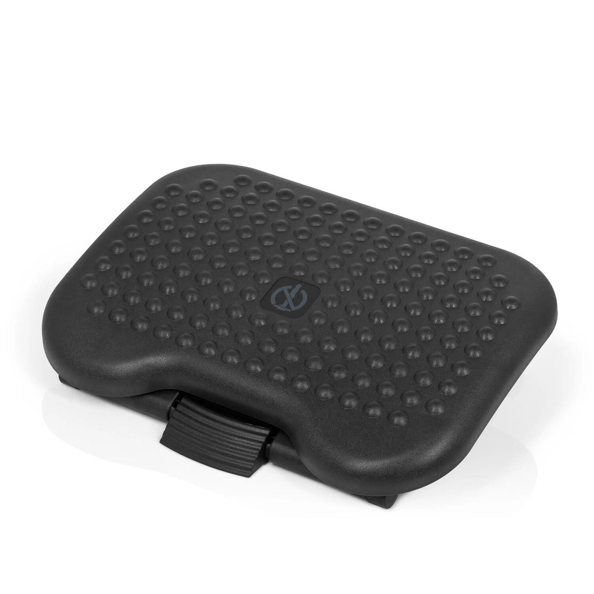 Repose-pieds PIEDINO DOT gris anthracite avec structure à bosses et inclinaison réglable de hjh OFFICE – vue à 360° (vue de trois quarts avant 63°)
