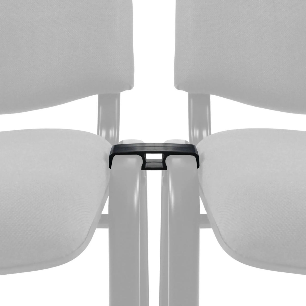 Chaise à quatre pieds noire CONNECT XT avec un clip de connexion de hjh OFFICE