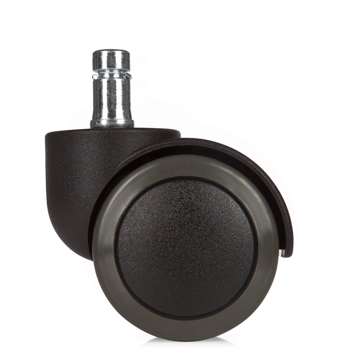 Roulettes 5x ROLO 10mm/50mm noires pour sols durs avec tige en métal de hjh OFFICE
