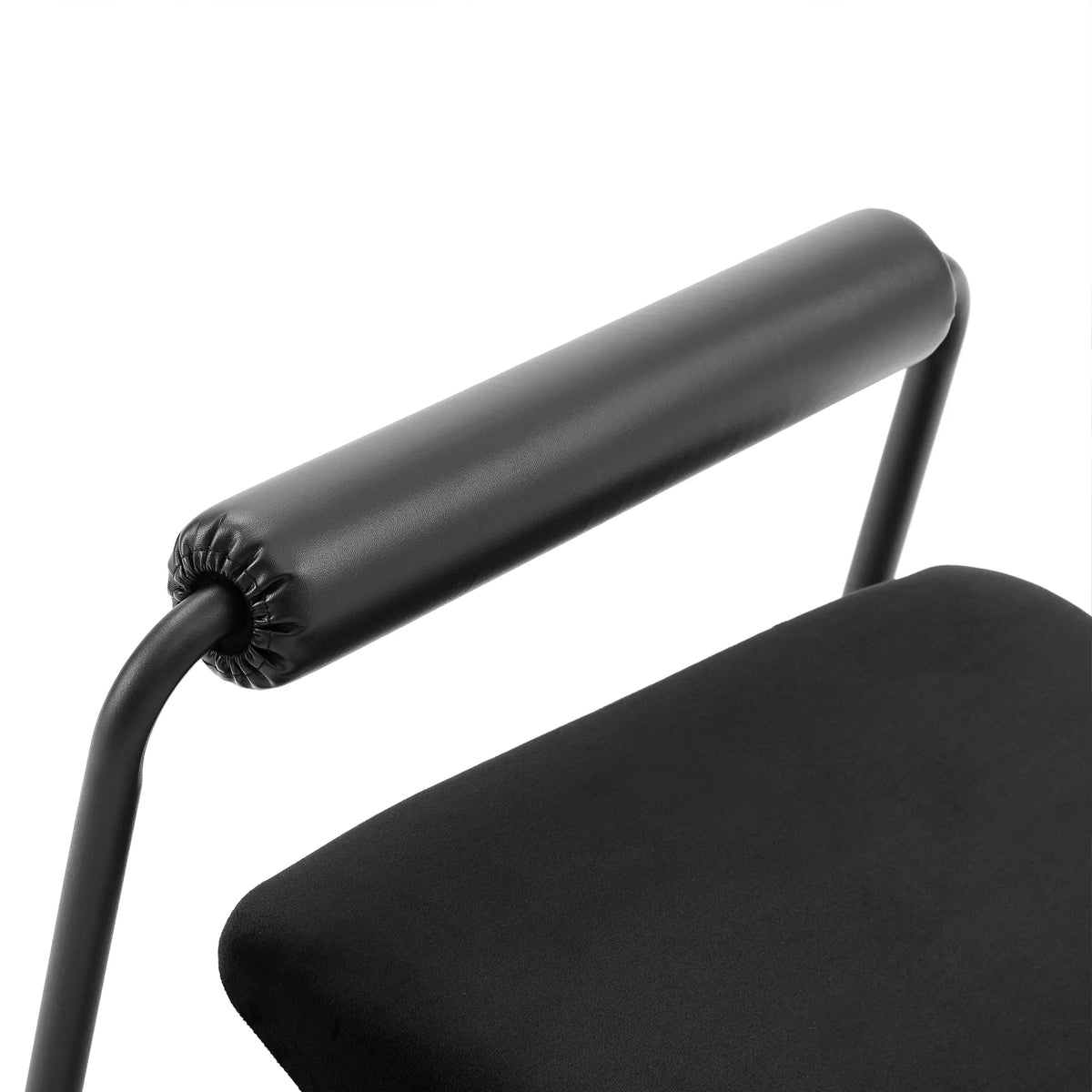 Coussin rembourré pour le repose-pieds Podi Velvet en noir de hjh OFFICE